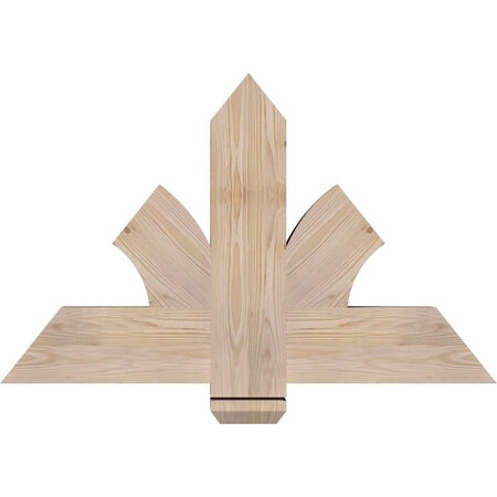 Ekena Millwork Redmond Smooth Timber Gable Bracket, Douglas Fir, 36"W x 23"H x 3 1/2"D x 5 1/2"F, 15/12 Pitch GBW036X23X0406RED00SDF